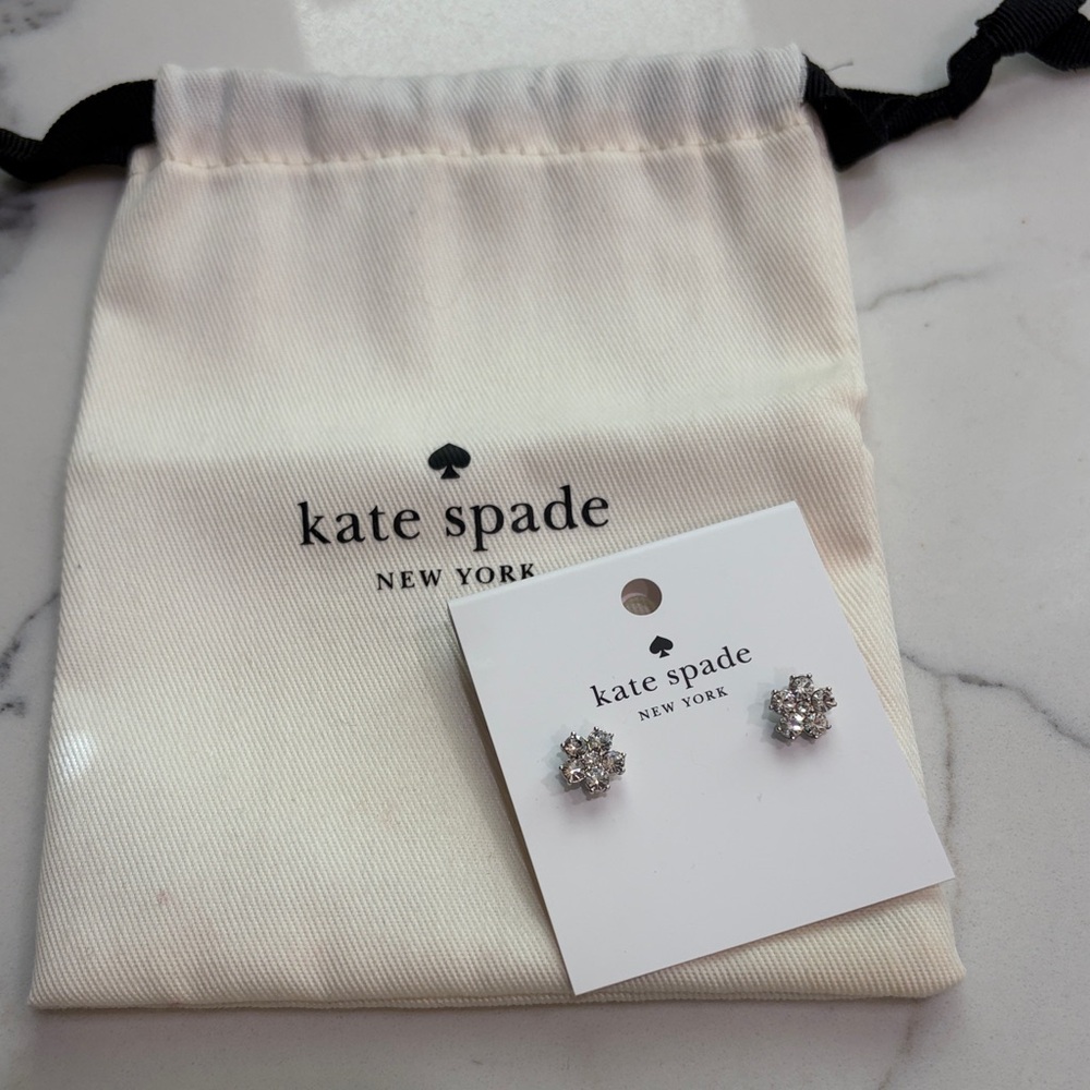 🎉Host Pick🎉 Kate spade silver rhinestone cluster earrings